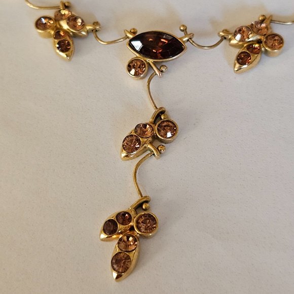 Givenchy Gold Tone and Rhinestone Necklace - Picture 3 of 5